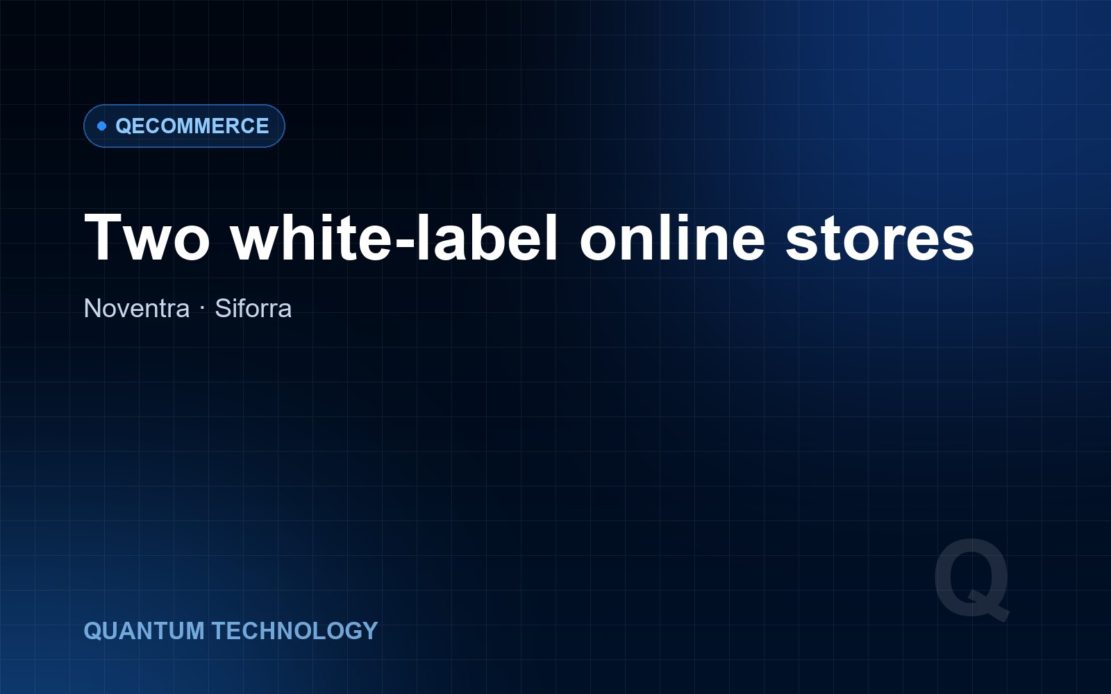 QEcommerce: two white-label online stores